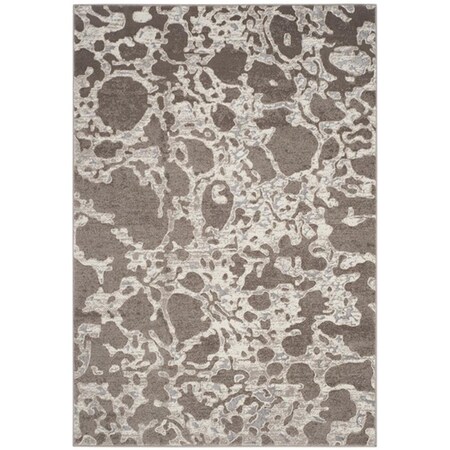 Flowers First 5 ft. 1 in. x 7 ft. 6 in. Vogue Power Loomed Area Rug, Taupe - Medium Rectangle FL1888003